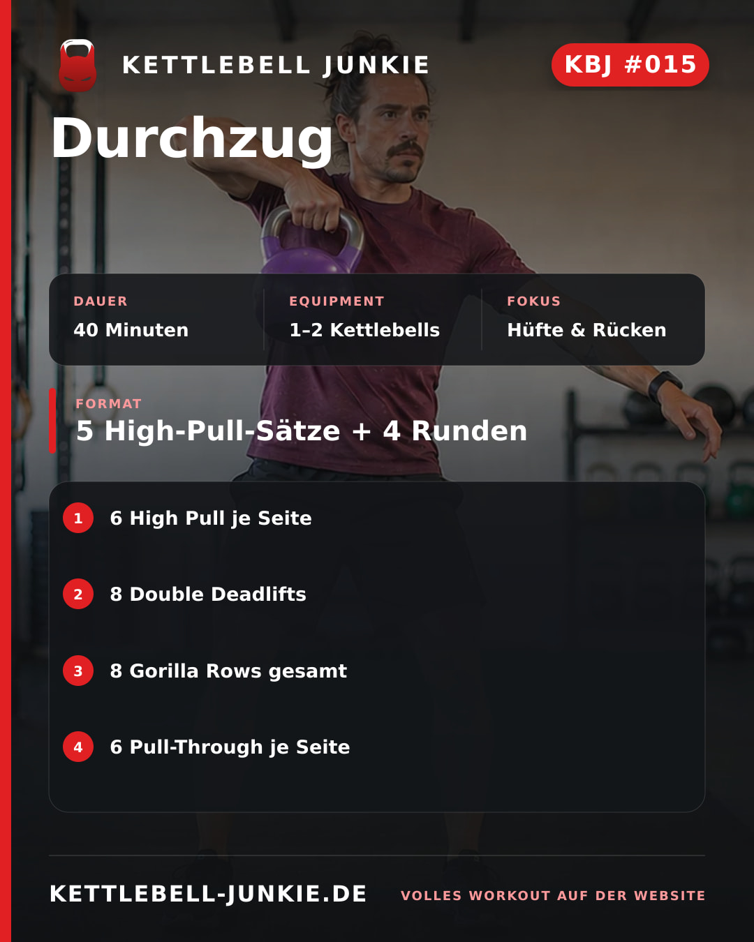 Instagram-Beitragskarte für KBJ Workout #015: Durchzug